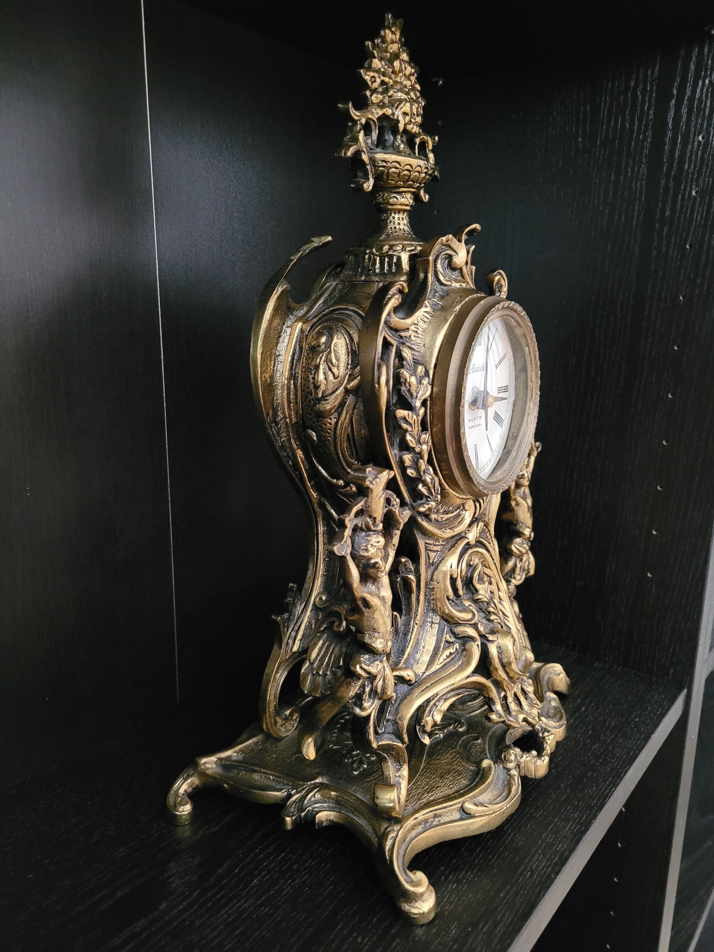 Louis XV style gilded bronze clock