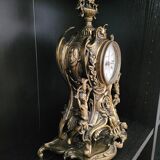 Louis XV style gilded bronze clock