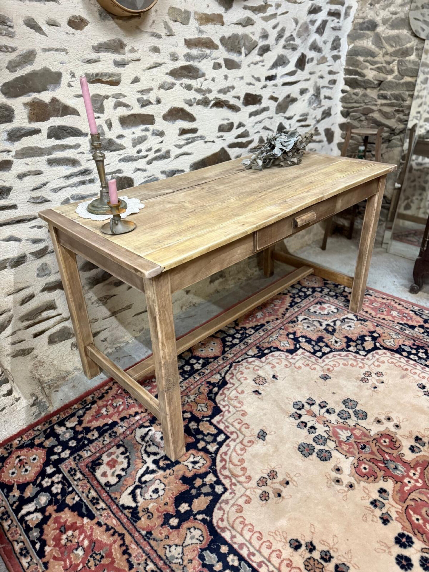Table ou bureau en bois, rénové