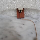 Perplex and teak vintage applique