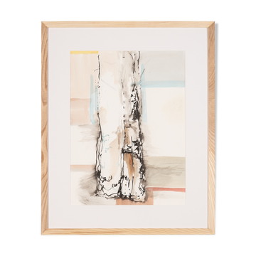 The birch, aquarelle on paper, 53 x 65 cm