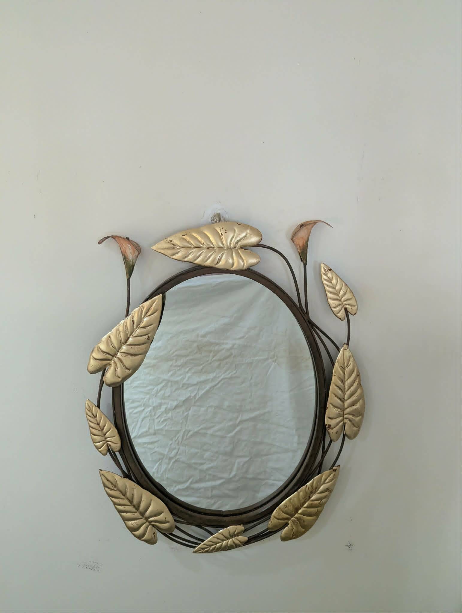 Oval mirror Hollywood Regency 60s/70s
