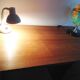 Scandinavian-style verni chene desk / vintage 60s