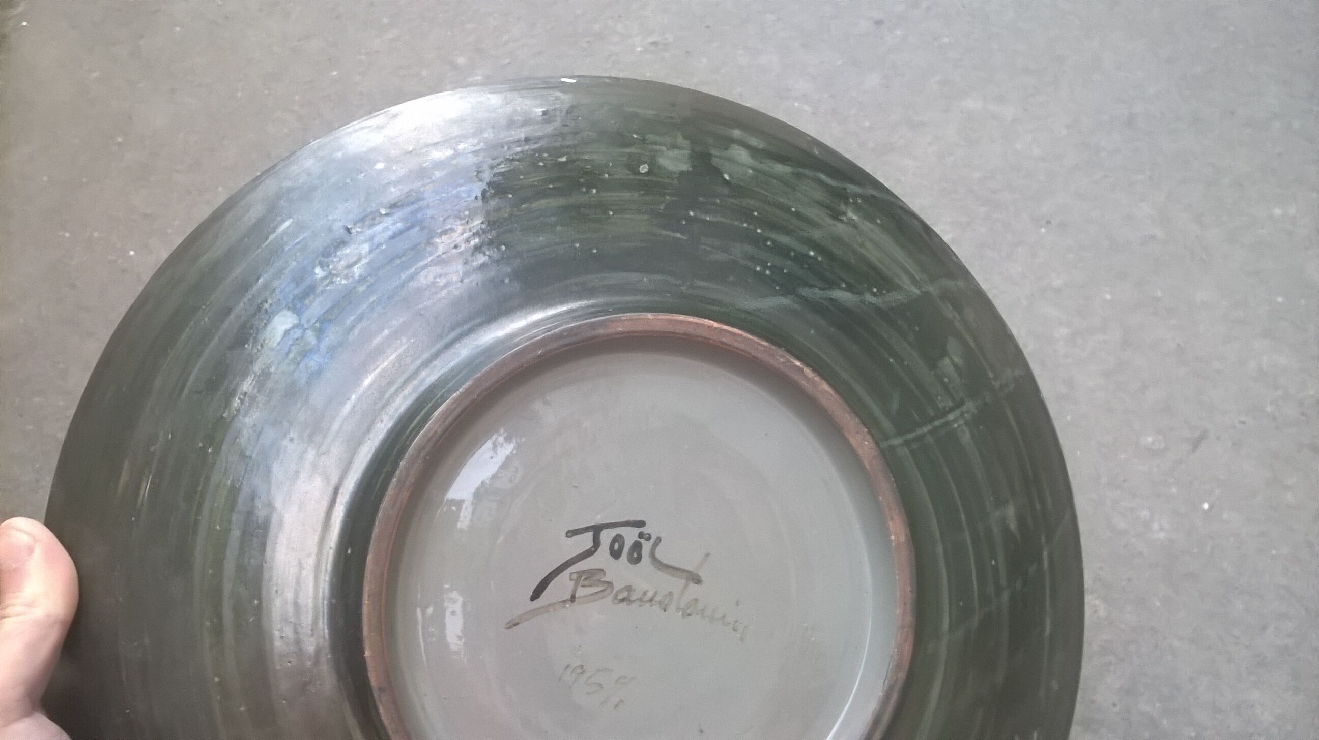 Joel Baudouin's large dish 1959