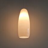 White Murano glass pendant lamp by Massimo Vignelli for Venini, Italy 1960's