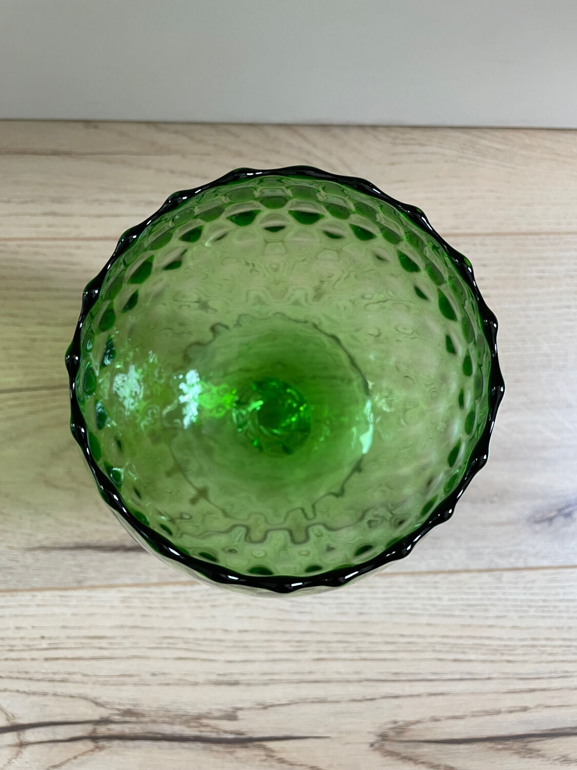 Green glass vase from Empoli