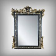 Important Mirror with Pediment, Napoleonic III period – 2nd half of the 19th century