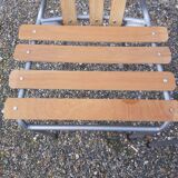 Lot de 4 chaises de bistrot fer et bois