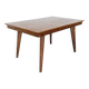 Vintage Scandinavian wooden dining table with tapered legs.