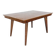 Vintage Scandinavian wooden dining table with tapered legs.