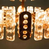 Midcentury gold crystal suspension by Orrefors, Fagerlund