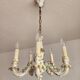 Handgeformt vergoldet vintage Porzellan Kronleuchter Capodimonte 1960er