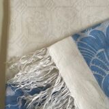1910's fringed linen damask slick