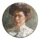 Impressionist portrait on sheet metal, elegant