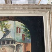 Peinture de Fontaines  à l’huile encadré