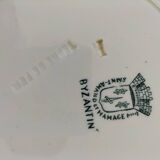 6 assiettes terre de fer Saint-Amand Hamage – décor Byzantin