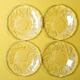 Set of 4 Kosta Boda Tropic Glass Dessert Plates, Scandinavian Fruit Design