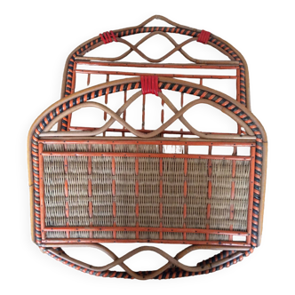 Rattan mail holder