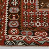 6x14 Rare Siz Anatolian Kilim Rug, 183x416Cm Turkish Kilim Carpet