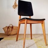 Vintage Scandinavian chair with compass legs.