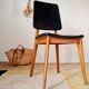 Chaise scandinave ancienne piétement compas