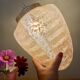 Vintage art deco globe pendant light in pink clichy glass