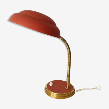 Old red desk lamp