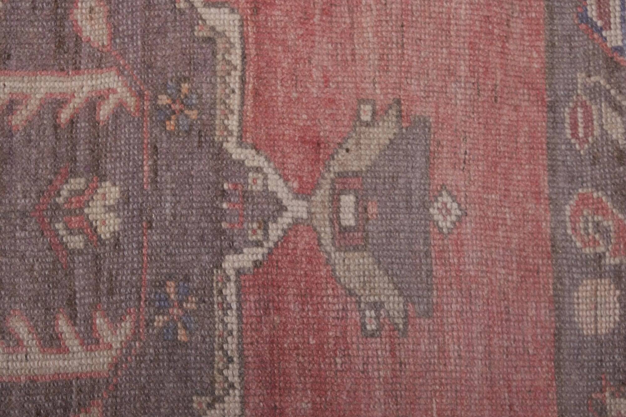 Vintage Turkish handmade rug 146x338 cm