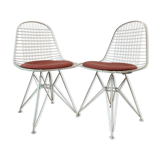 Pair of Wire chairs by Ray & Charles Eames, Vitra edition
