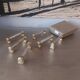 6 silver metal knife holders