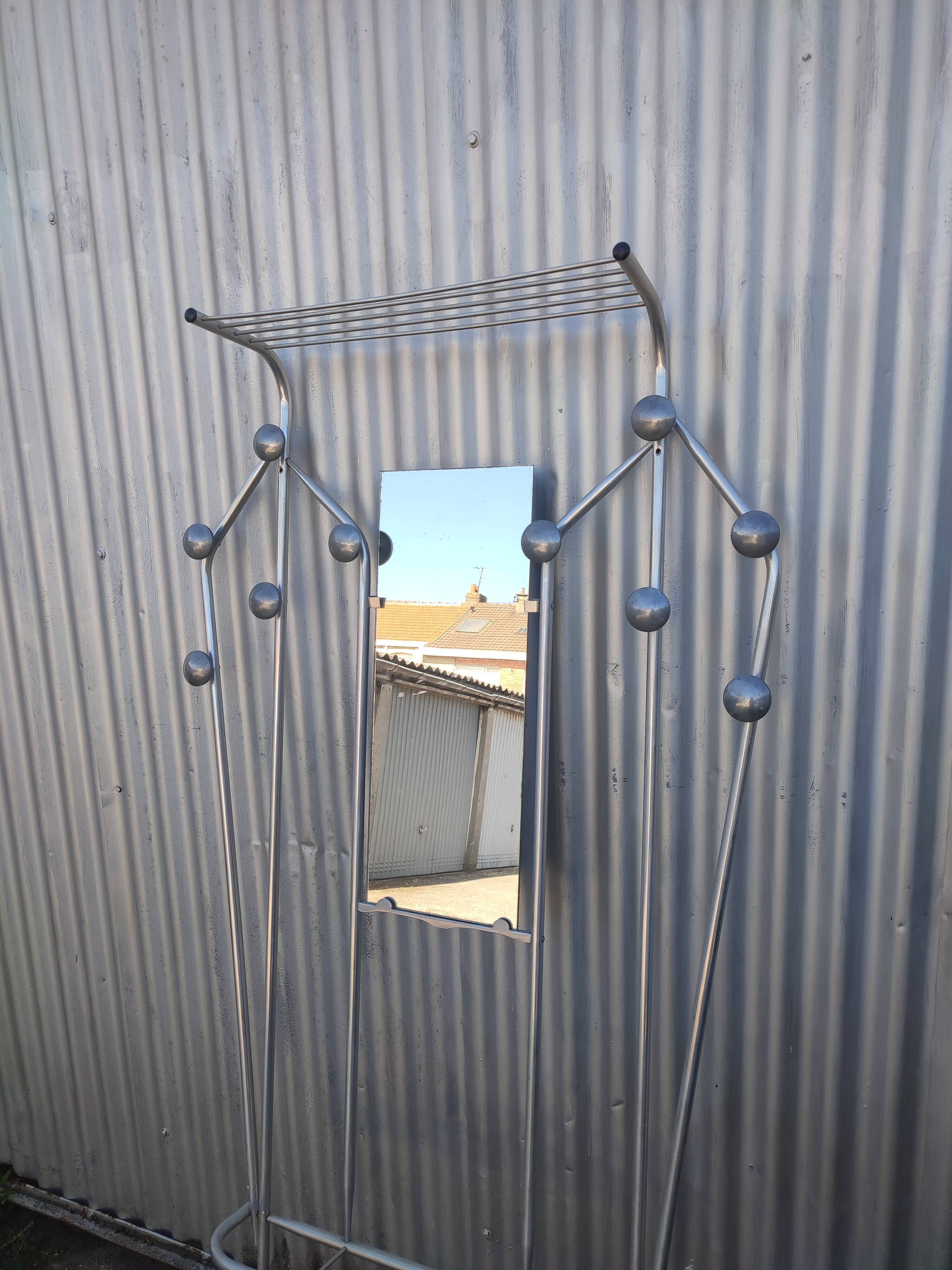 Coat rack and umbrellas aluminum 1950