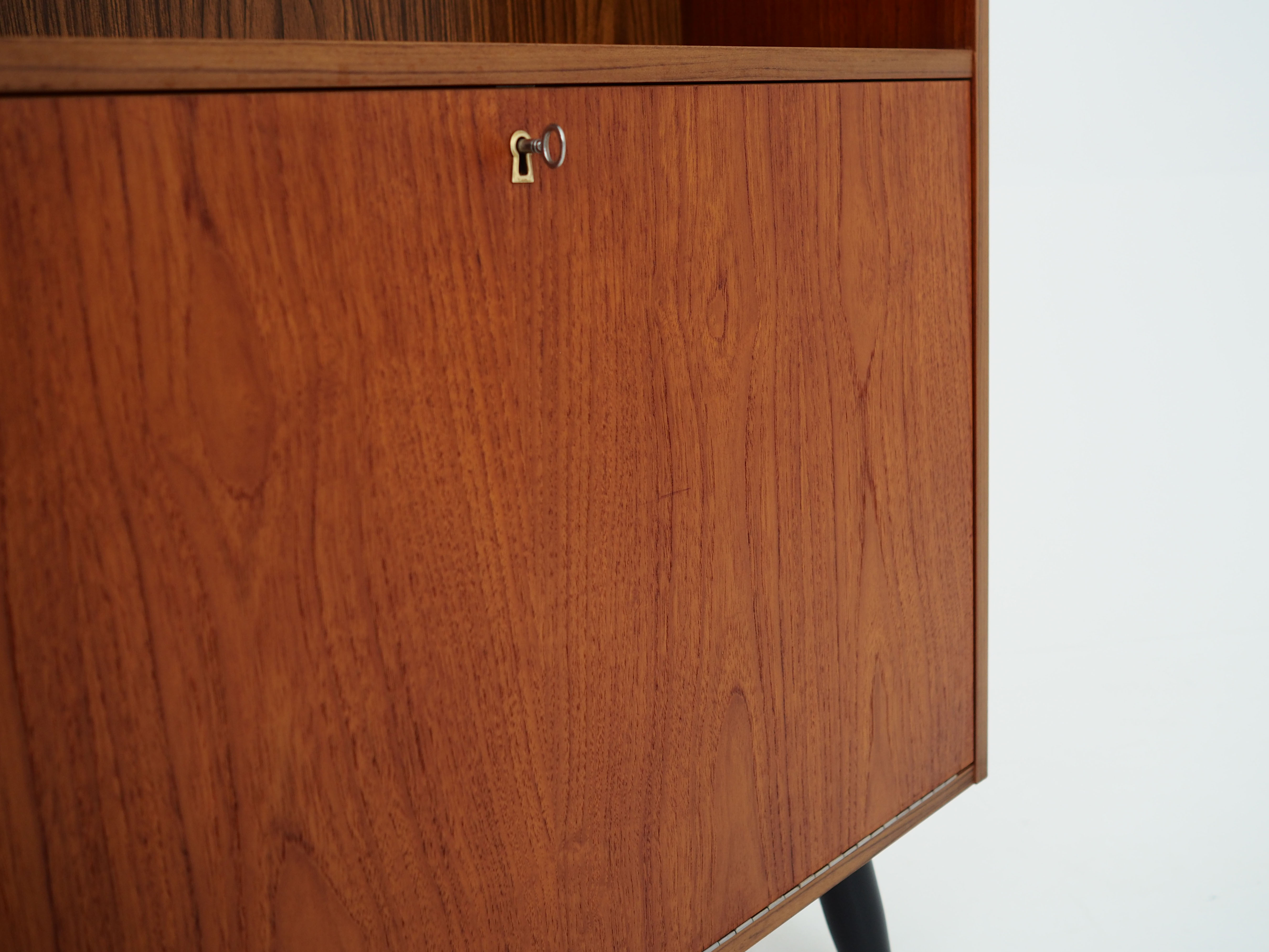Bookcase with bar Scandinavian design 1980s