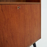 Bookcase with bar Scandinavian design 1980s