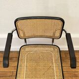 Cesca b64 black armchair by marcel breuer