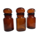 Set of three vintage amber glass coffee pots