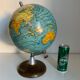 Vintage globe 1950 terrestrial wood Girard Barrère Forest - 38 cm