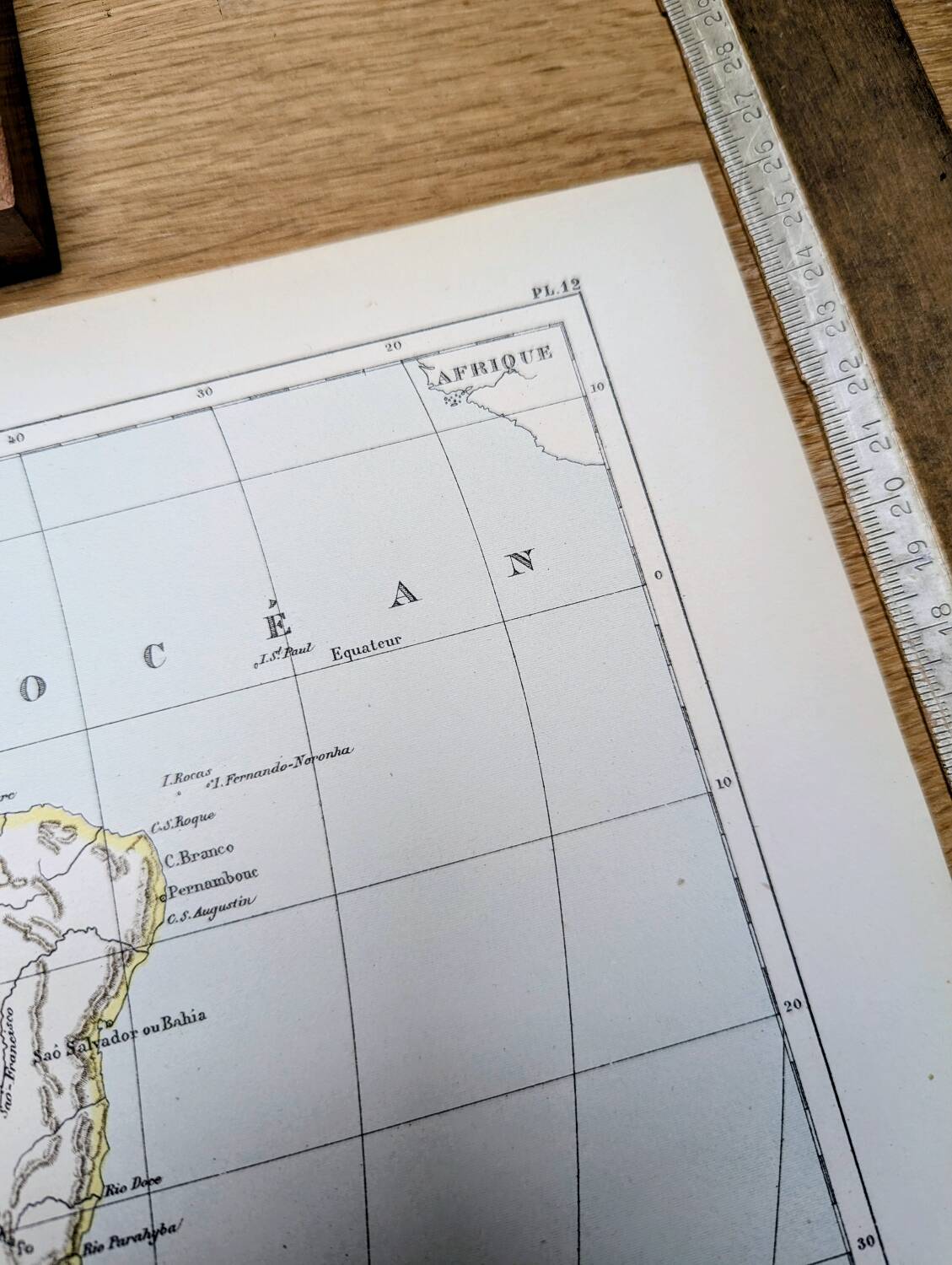 South America, vintage map, 1887, Authentic