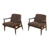 GFM-87 Armchairs by Juliusz Kedziorek for Gościcińskie Furniture, 1960s, Set of 2