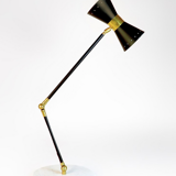 Lampe dabolo articulée laiton & marbre