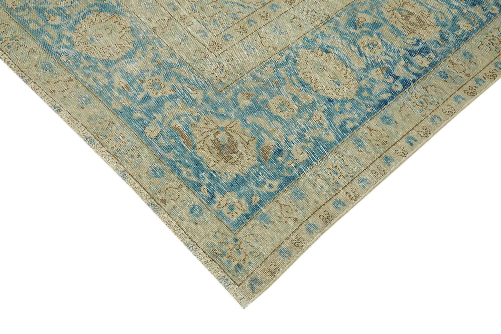 Handmade oriental contemporary 1980s 314 cm x 387 cm beige wool carpet