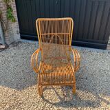 Rattan armchair circa 1960
