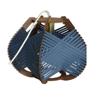 Lampe bleu foncée tissée