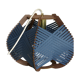 Dark blue woven lamp to install