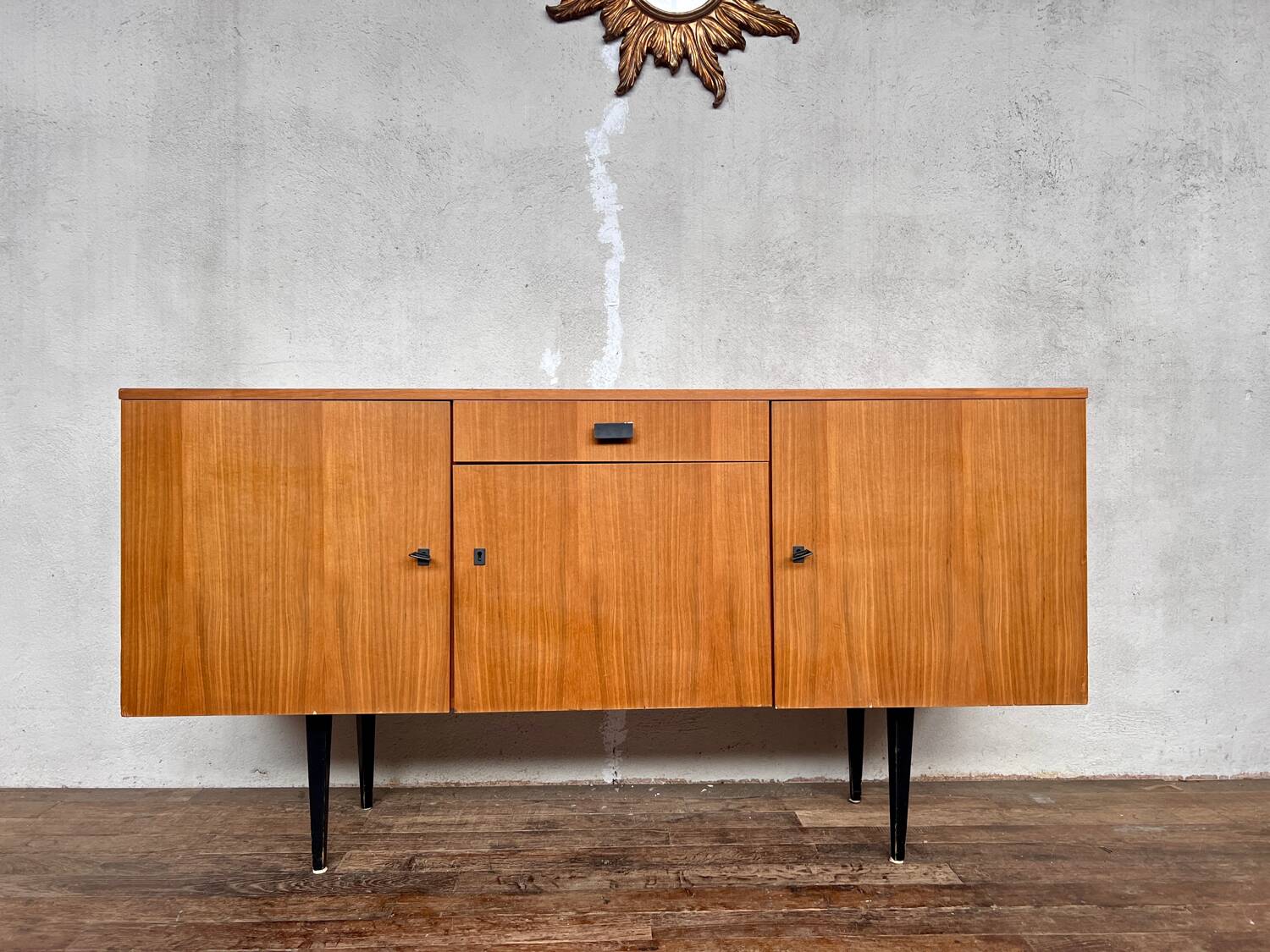 Vintage Scandinavian sideboard with gray legs