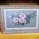 Watercolor painting bouquet of roses signed D. Lombard
