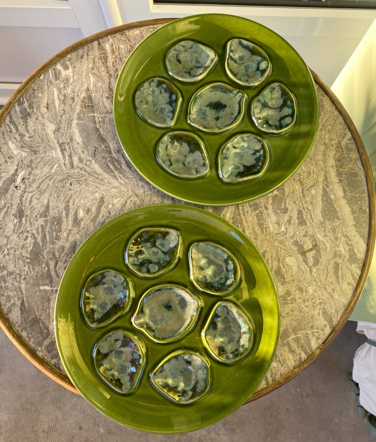 Vintage 50s oyster plates