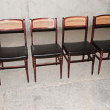 Series of 4 Spanish chairs Mocholi 60s/70s