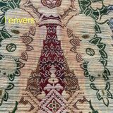Algiers silk tablecloth, early 20th century, floral motifs enhanced with gold thread, handmade