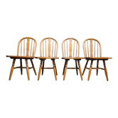 Set of 4 wooden chairs 70s