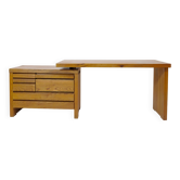 Pierre Chapo, B19E desk in solid elm, 1970s.